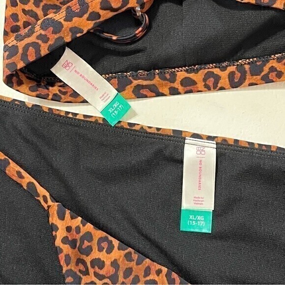 NWT No Boundaries Juniors' Animal Print Naomi Peekaboo Swimsuit Bikini Size XL - Picture 5 of 6
